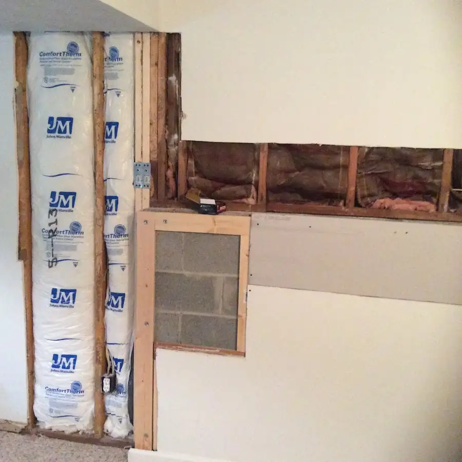 Wall insulation replacement during Contents Cleaning & Restoration in Delta